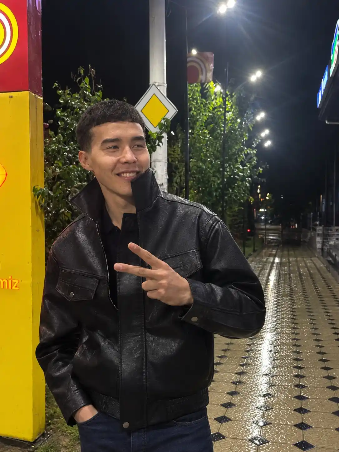 Erkaklar uchun yengil oversayz charm kurtka, dermatin, bahor-kuz, Xitoy