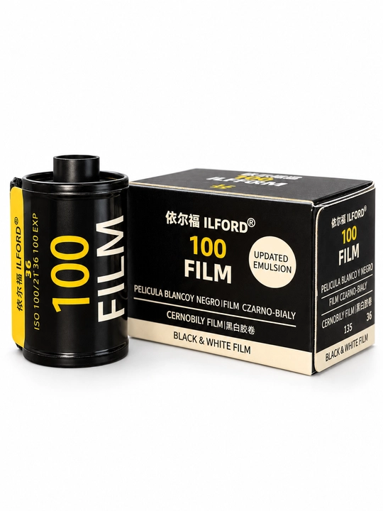 Pan 100 135 oq-qora fotoplyonkasi, katta rulondan o‘ralgan