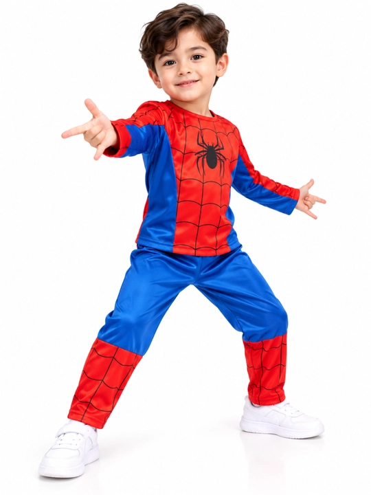 Spidermen super qahramon kostyumi niqobli bayram kiyim  matosi sintetika i