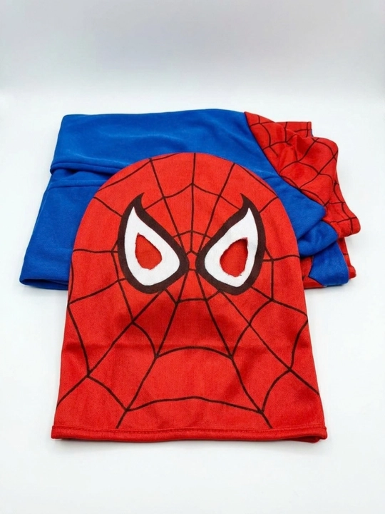 Spidermen super qahramon kostyumi niqobli bayram kiyim  matosi sintetika i