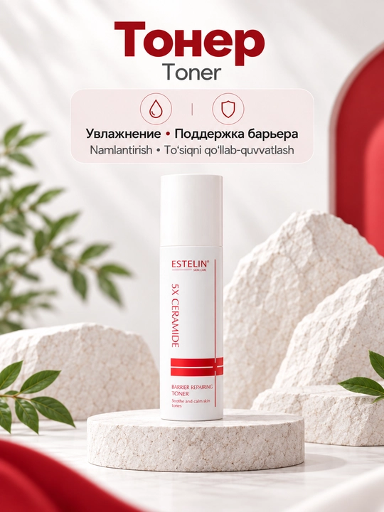 Набор косметики для ухода за лицом Estelin, увлажнение и омоложение, 7 средств