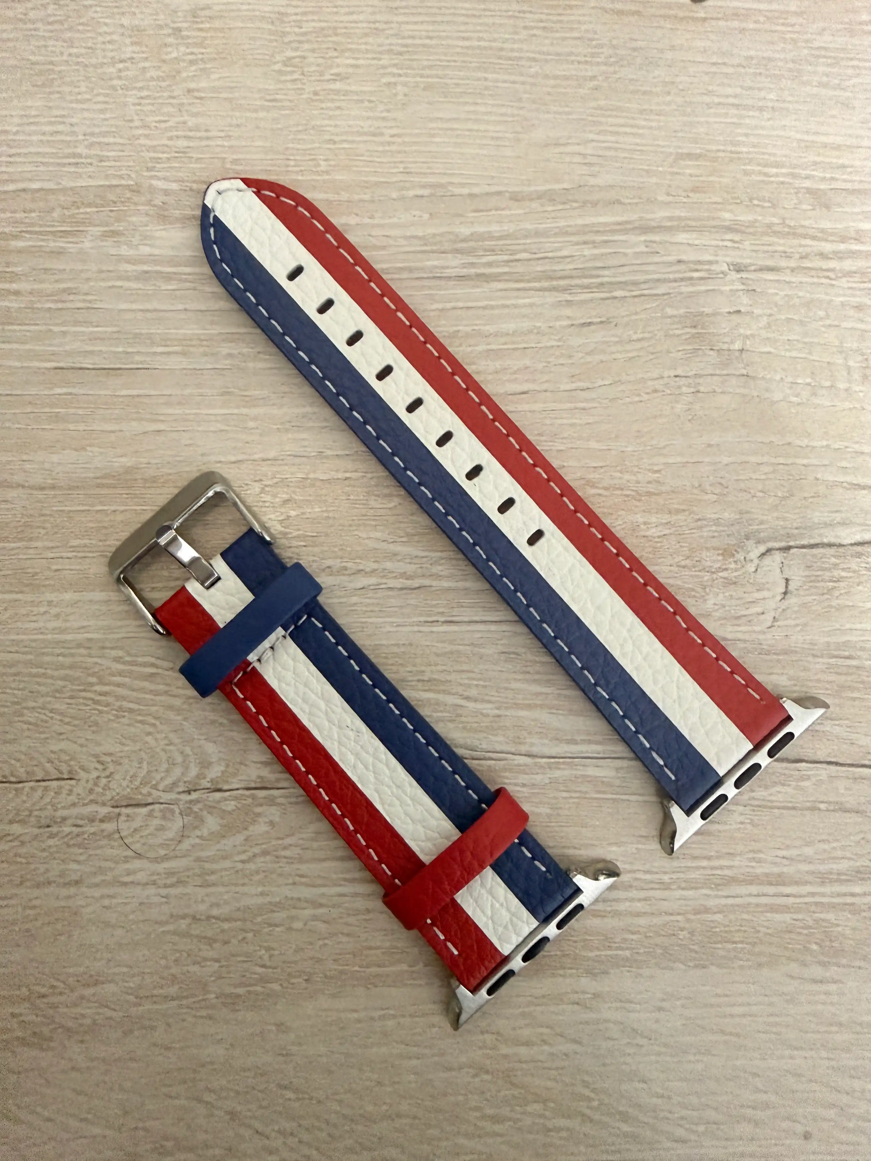 Ремешок для Apple Watch, 42, 44, 45, 46, 49 мм, кожаный, с металлическим креплением