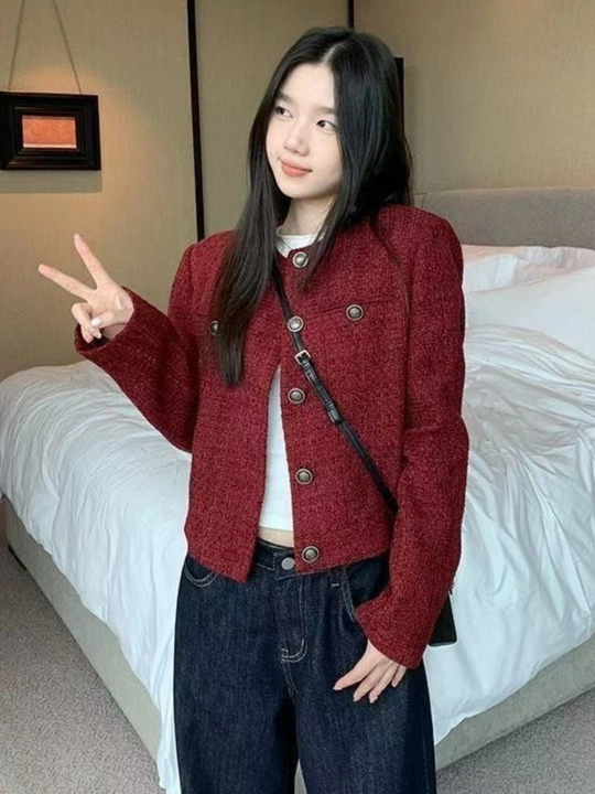 Ayollar uchun zamonaviy tvid jaket, pidjak