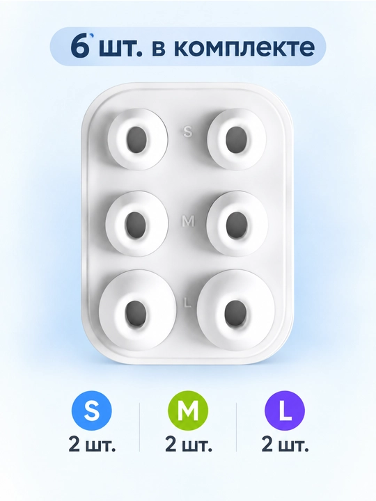 Силиконовые амбушюры для AirPods Pro 2, сменные насадки для наушников - 