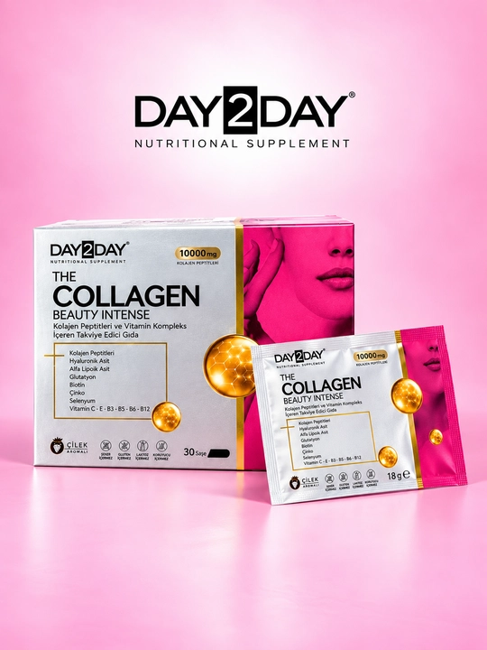 DAY2DAY Collagen Beauty Intense — коллаген (клубника) для кожи, волос и ногтей Халяль