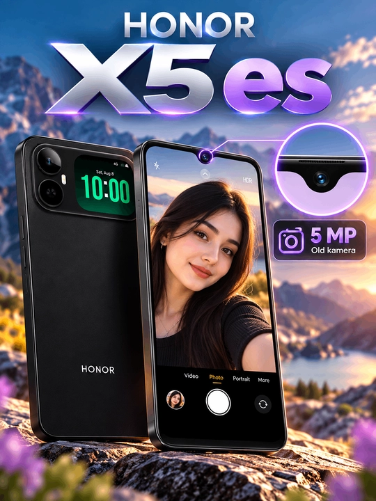 HONOR X5es — Смартфон с большим экраном 6.9" 90 Гц Дополнительный задний экран 2 - 