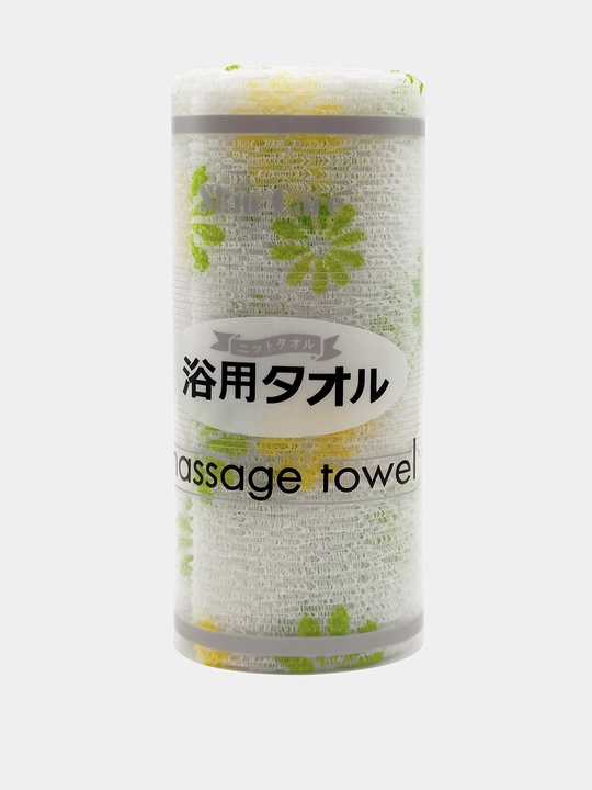 Koreya Skin Care Deluxe massaj mochalkasi, piling uchun uzun dush sochiq, 1 dona