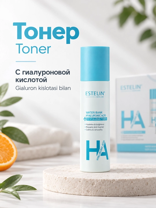 Набор косметики для ухода за лицом Estelin, увлажнение и омоложение, 5 средств