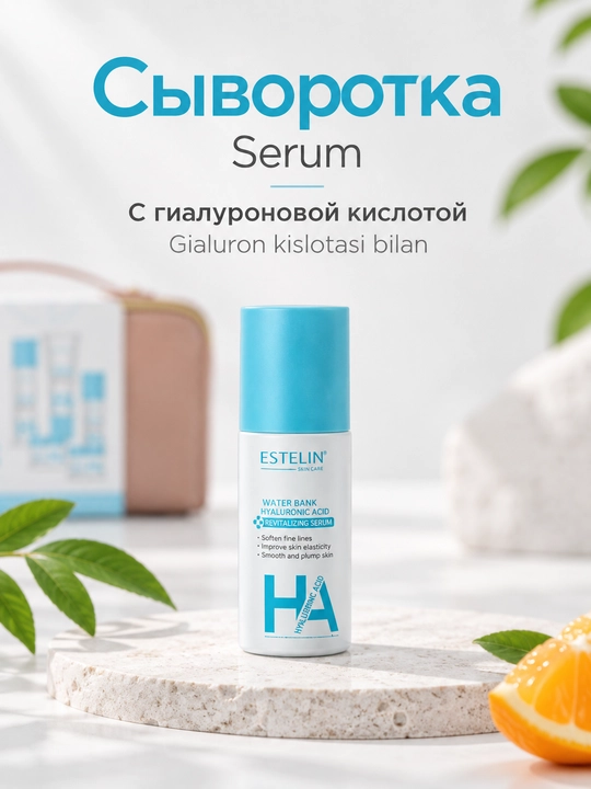Набор косметики для ухода за лицом Estelin, увлажнение и омоложение, 5 средств