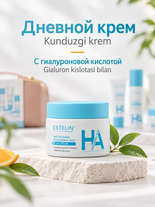Набор косметики для ухода за лицом Estelin, увлажнение и омоложение, 5 средств