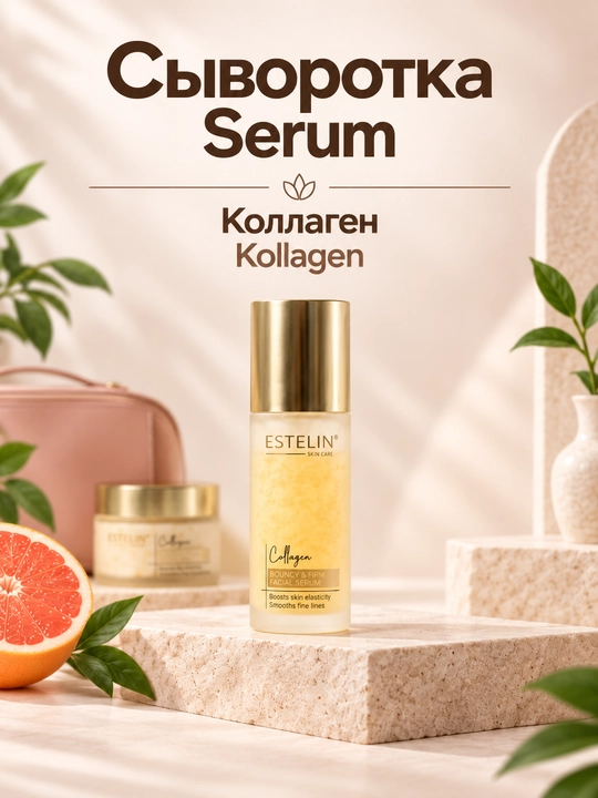 Набор косметики для ухода за лицом Estelin, увлажнение и омоложение, 5 средств