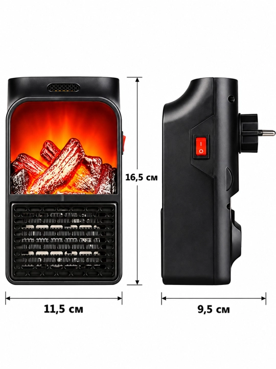 Flame Heater mini isitgich, masofadan boshqariladigan