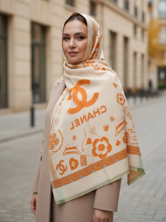Кашемировый шарф-палантин, тёплый и мягкий, 185×65 см