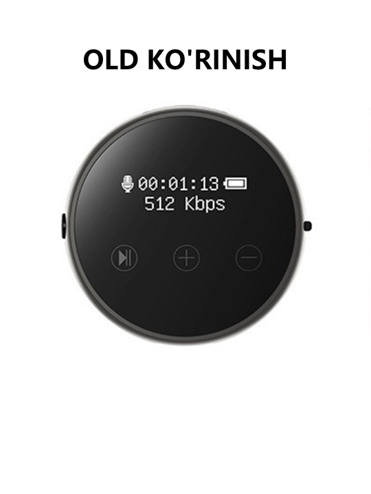 Raqam Mini diktofon, 8/16GB xotira, Raqamli displey, HD audio