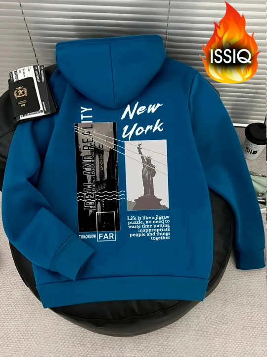 Худи оверсайз unisex "New York" утепленное (трехнитка с капюшоном)