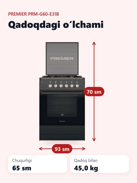 Gaz plitasi PRM-G60-E31B