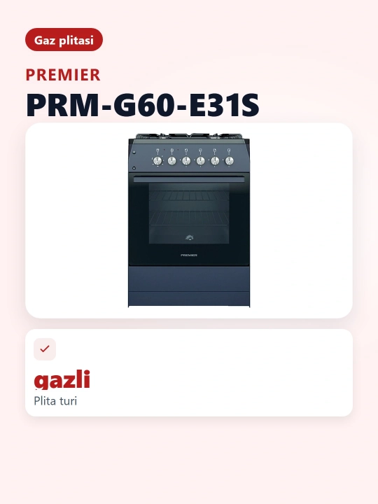 Gaz plitasi PRM-G60-E31S