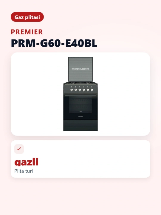 Gaz plitasi PRM-G60-E40BL