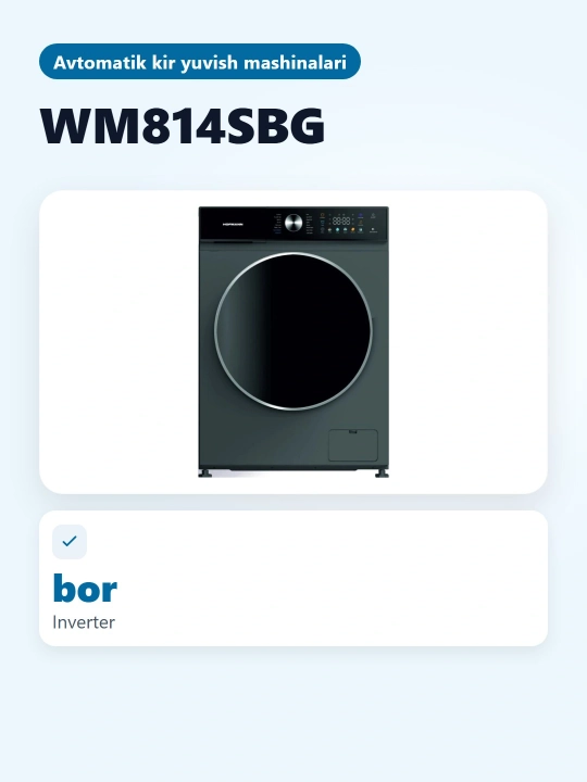 Стиральная машина WM814SBG-V24/HF BLDC