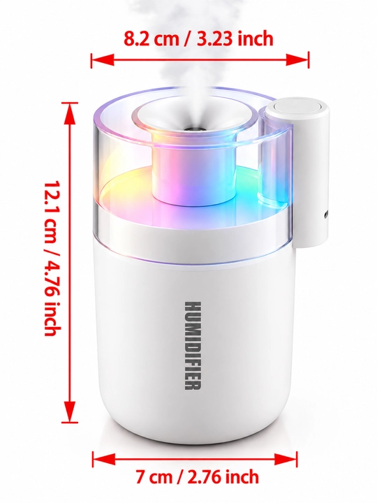 Мини увлажнитель с RGB подсветкой тихий и компактный для дома, офиса и автомобиля