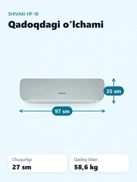 Кондиционер Shivaki EMURA HF-18