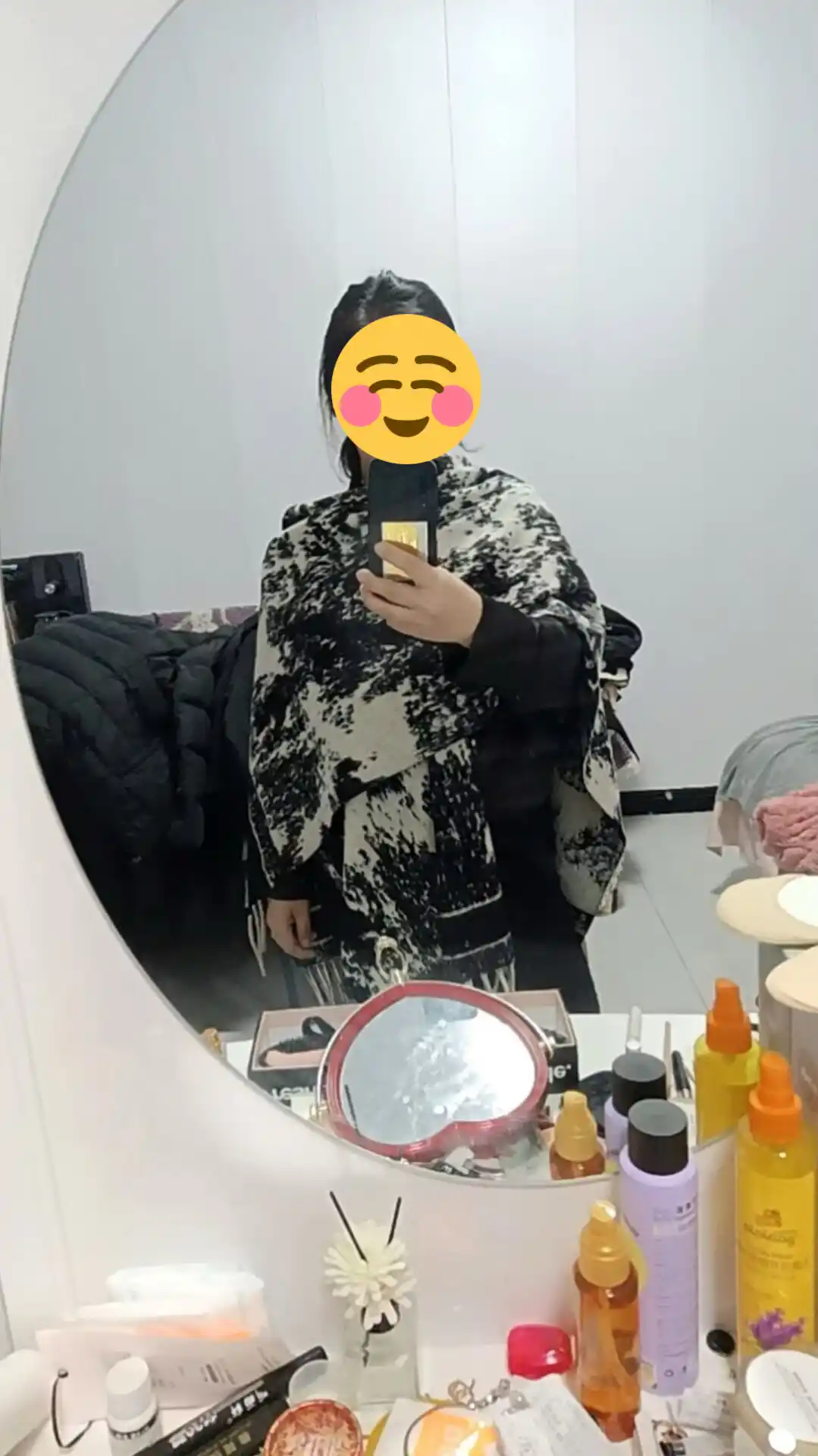 Ayollar uchun eko-kashmir poncho, sochli issiq ayollar yopinchig‘i, 48-54 rangli kardigan