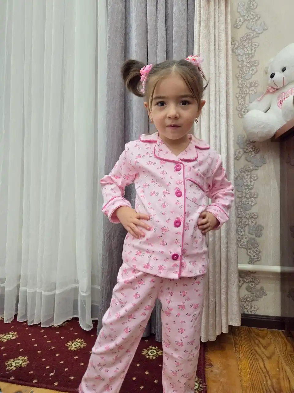 Bolalar uchun paxtali pijama to‘plami: kofta va ishtoncha