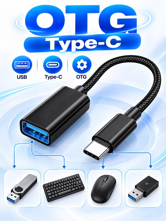 Кабель-адаптер OTG Type C с USB на Type C, кабель передачи данных OTG - 