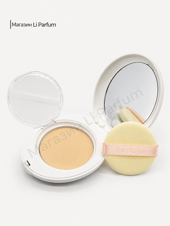 Enough All Day Glam Light Two-Way Cake SPF 28 tabiiy porlashi bilan 21 ton