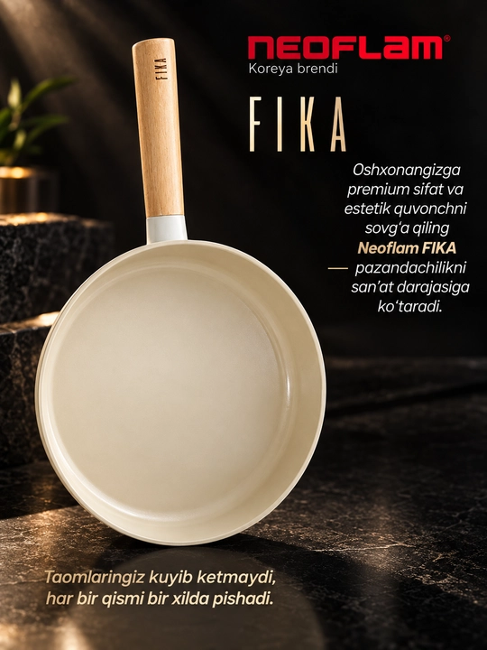 NEOFLAM FIKA Quyma alyuminiy tovalar 24-26 sm, induksion taglik