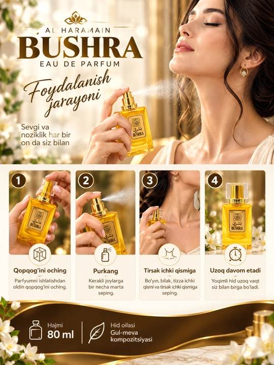 Арабские духи Naseem Sadaat, Bushra, Hessa aqua Parfum 30 мл стойкий парфюм