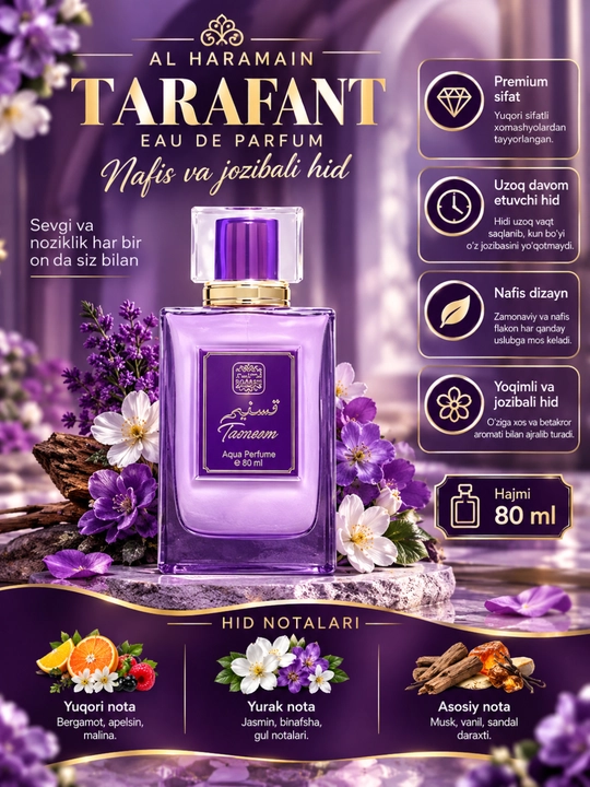 Арабские духи Naseem Sadaat, Bushra, Hessa aqua Parfum 30 мл стойкий парфюм - 