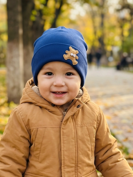 Bolalar shapkasi, trikotaj bini qalpoq, o'g'il va qiz bolalar uchun, 1-3 yosh bahor va kuz