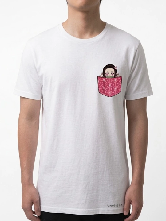 Nedzuko Demon Slayer mini-printli futbolkasi, paxta tolali, unisex - 
