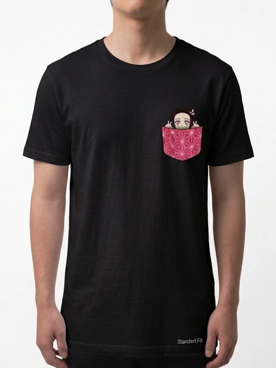 Nedzuko Demon Slayer mini-printli futbolkasi, paxta tolali, unisex - 
