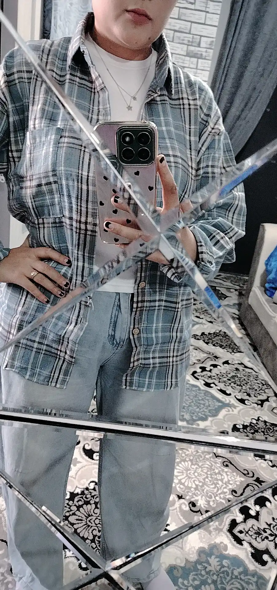 Ayollar uchun katakli kofta-overshirt, bahorgi va kuzgi, qulay casual stil