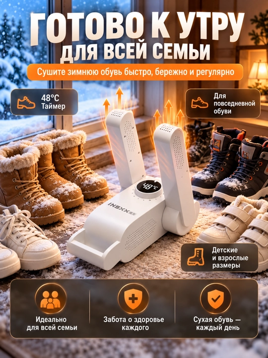Oyoq kiyimlar uchun universal elektr quritgich