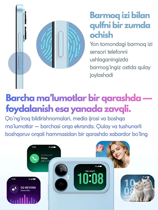Смартфон HONOR X5es, 6.9 экран 90 Гц, 6000 мАч батарея, 4+4/64-128 ГБ, 13 МП камера