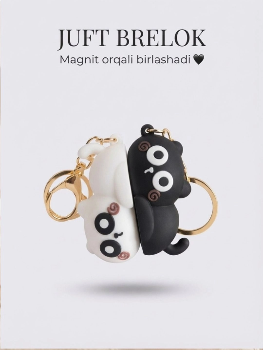 Kalitlar, sumkalar va tashib yurish uchun 2 tasi 1 da magnitli brelok aksessuar