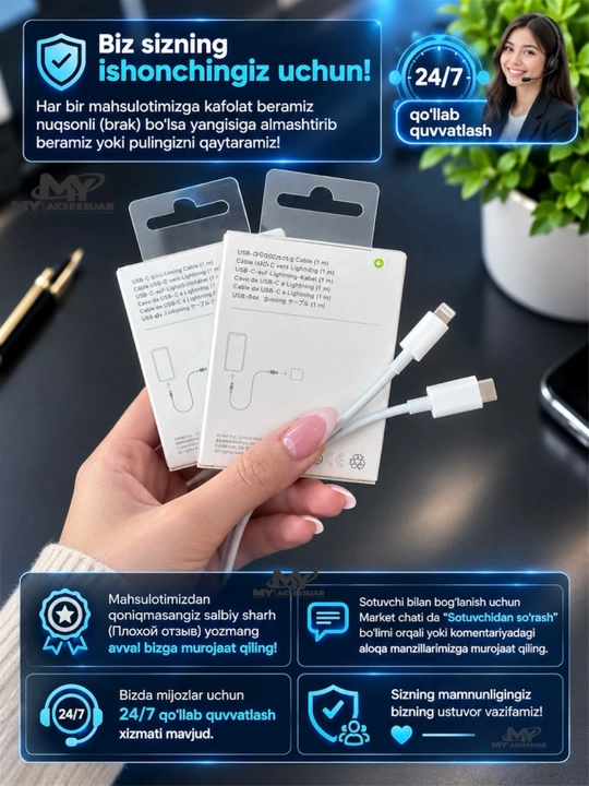 Type-C to Lightning шнур для iPhone — быстрый зарядный USB для iPhone X, 11, 12, 13, 14