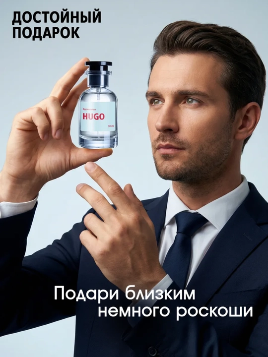 Erkaklar atiri HUGO, 30 ml — uzoq saqlanadigan, yangi va yoqimli hid