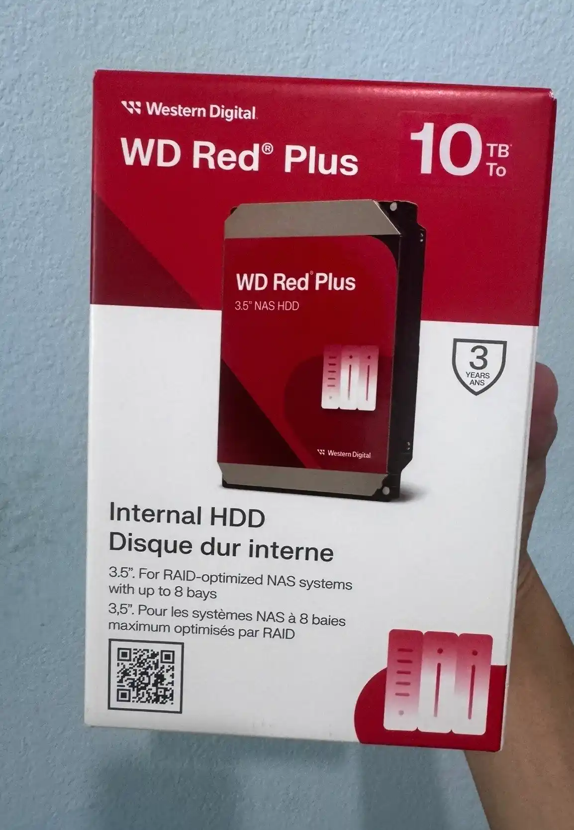WD Red Plus 4TB, 8TB, 10TB, 12TB - qattiq disk HDD 3.5" SATA