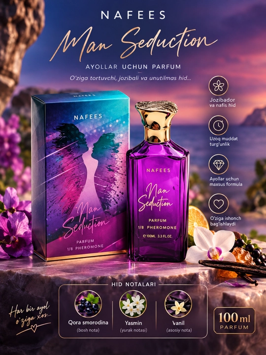 Спрей для тела Naseem Lamsa Aqua Perfume, 100 мл - 
