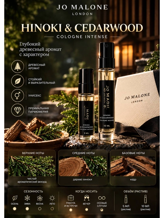 Jo Malone Hinoki & Cedarwood Cologne Intense — 5/10 мл