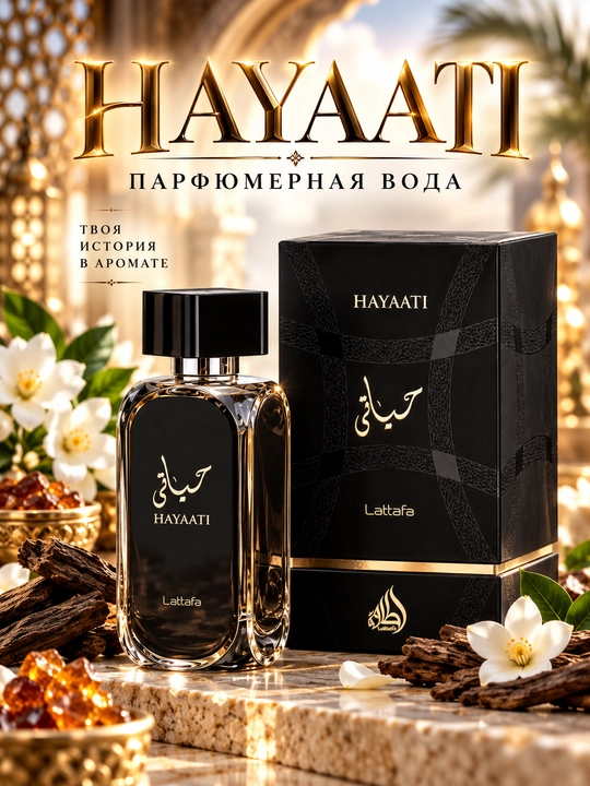 Парфюмерная вода для мужчин Lattafa Hayaati, 100 мл - 