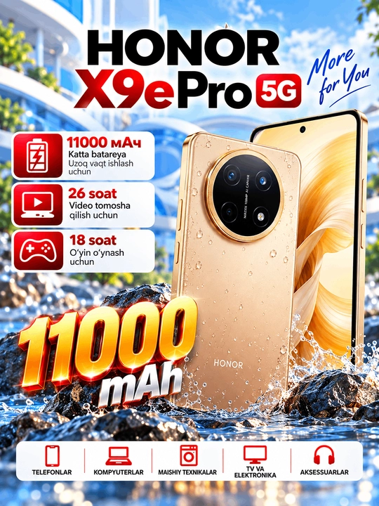 Смартфон HONOR X9e Pro, 6/256 и 8/256 ГБ телефон, - 