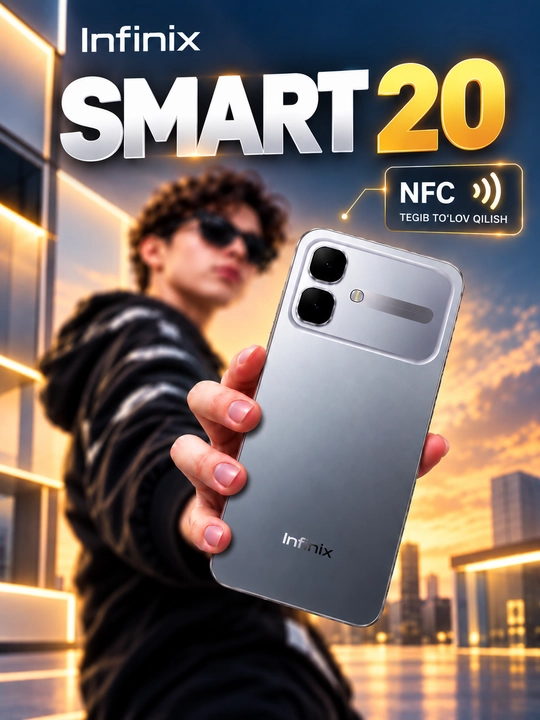 Smartfon Infinix Smart 20, 5200 mAh, 120Hz HD+ LCD, G81 Ultimate - 