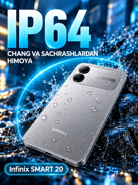Smartfon Infinix Smart 20, 5200 mAh, 120Hz HD+ LCD, G81 Ultimate