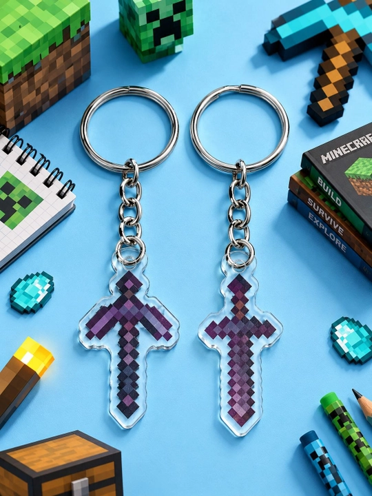 Minecraft breloklar, kalit ilgichlar, 2 dona - 
