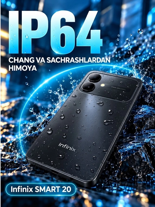 Smartfon Infinix Smart 20, 5200 mAh, 120Hz HD+ LCD, G81 Ultimate